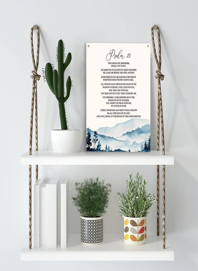YCYD Christian Gifts Wall Decor Psalm 23 The Lord is My Shepherd Bible Verse Wall Art Christian Religious Wall Decor Rustic Wooden Hanging Sign for Home Office Baptism Decorations Gifts 8 x 10 Inches - Image 3